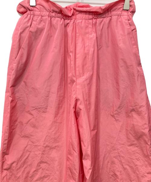 TOMORROW LAND（トゥモローランド）TOMORROW LAND (トゥモローランド) マイクロタフタ ウエストギャザーパンツ ピンク サイズ:36の古着・服飾アイテム