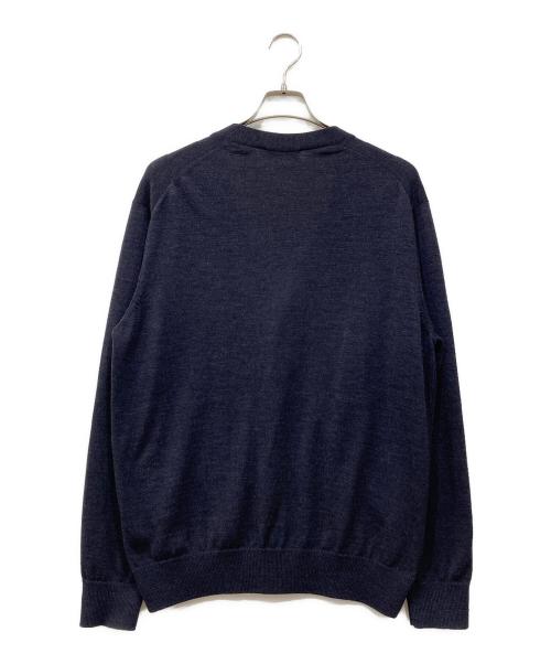 maison kitsune（メゾンキツネ）maison kitsune (メゾンキツネ) フォックスヘッドパッチクラシックカーディガン ネイビー サイズ:XLの古着・服飾アイテム