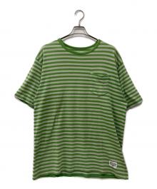 stussy（ステューシー）の古着「ボーダーTシャツ」｜グリーン×ホワイト