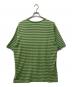 stussy (ステューシー) ボーダーTシャツ グリーン×ホワイト サイズ:XL：4000円