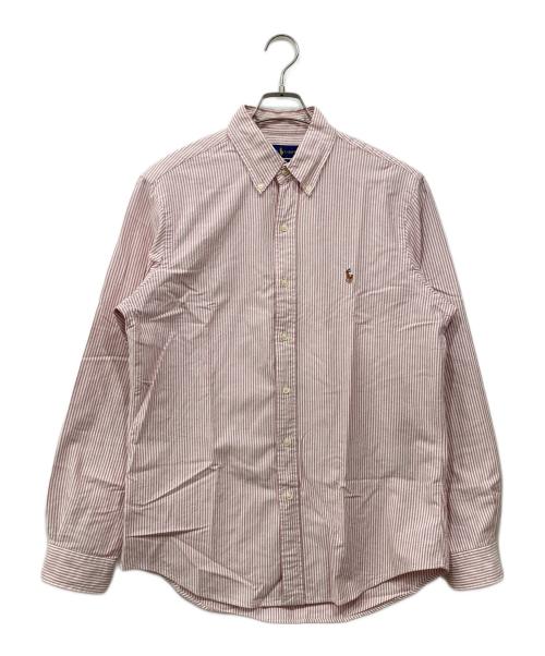 RALPH LAUREN（ラルフローレン）RALPH LAUREN (ラルフローレン) ストライプシャツ ホワイト×レッド サイズ:Mの古着・服飾アイテム