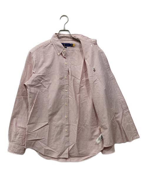 RALPH LAUREN（ラルフローレン）RALPH LAUREN (ラルフローレン) ストライプシャツ ホワイト×レッド サイズ:Mの古着・服飾アイテム