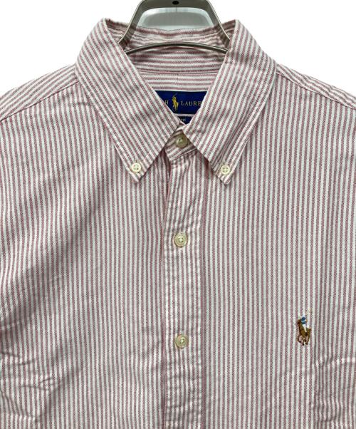 RALPH LAUREN（ラルフローレン）RALPH LAUREN (ラルフローレン) ストライプシャツ ホワイト×レッド サイズ:Mの古着・服飾アイテム