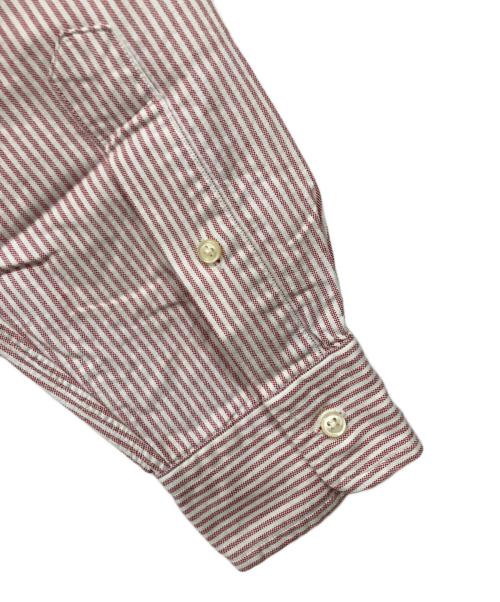 RALPH LAUREN（ラルフローレン）RALPH LAUREN (ラルフローレン) ストライプシャツ ホワイト×レッド サイズ:Mの古着・服飾アイテム