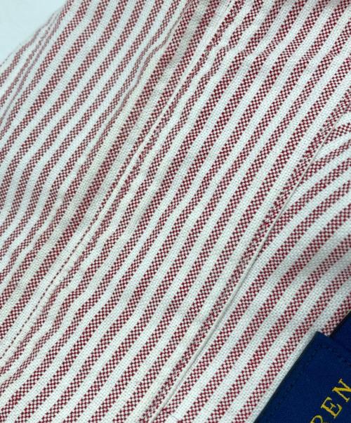 RALPH LAUREN（ラルフローレン）RALPH LAUREN (ラルフローレン) ストライプシャツ ホワイト×レッド サイズ:Mの古着・服飾アイテム