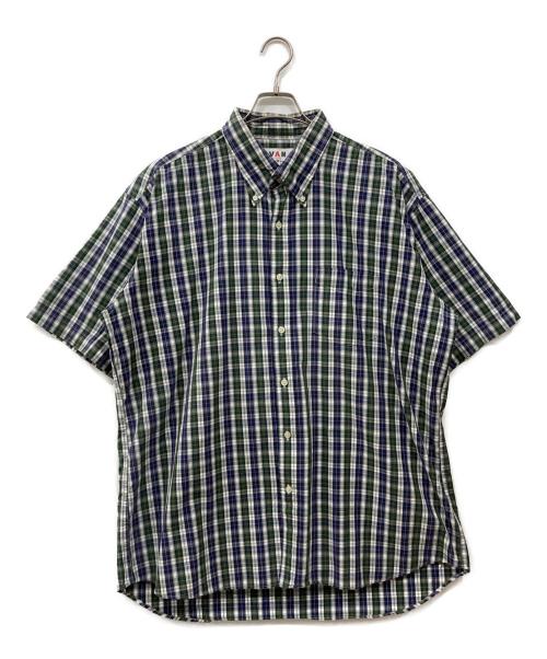 VAN（ヴァン）VAN (ヴァン) 半袖シャツ ブルー×グリーン サイズ:4Lの古着・服飾アイテム