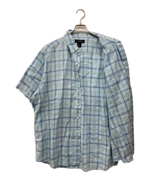 BROOKS BROTHERS（ブルックスブラザーズ）BROOKS BROTHERS (ブルックスブラザーズ) 半袖リネンシャツ ブルー サイズ:XLの古着・服飾アイテム