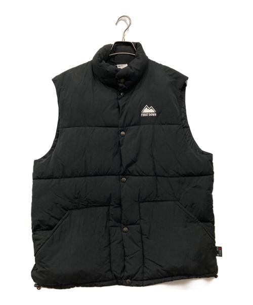FIRST DOWN（ファーストダウン）FIRST DOWN (ファーストダウン) ダウンベスト ブラック サイズ:LLの古着・服飾アイテム