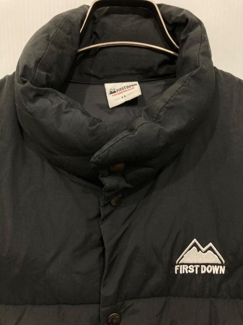 FIRST DOWN（ファーストダウン）FIRST DOWN (ファーストダウン) ダウンベスト ブラック サイズ:LLの古着・服飾アイテム