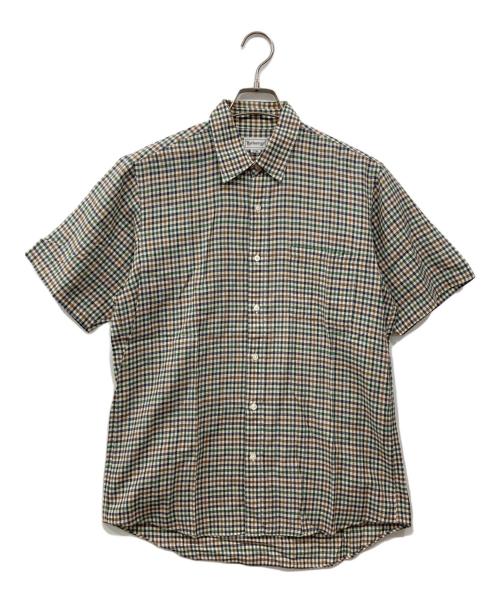 Burberry's（バーバリー）Burberry's (バーバリー) 半袖シャツ ブルー×ベージュ サイズ:Lの古着・服飾アイテム