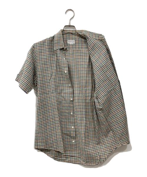 Burberry's（バーバリー）Burberry's (バーバリー) 半袖シャツ ブルー×ベージュ サイズ:Lの古着・服飾アイテム