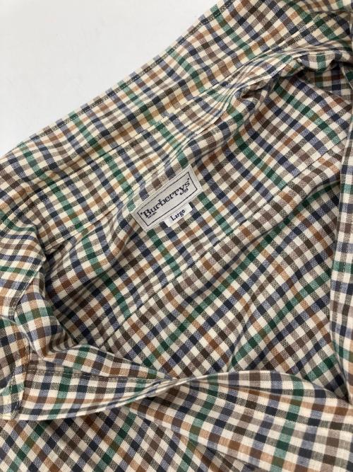 Burberry's（バーバリー）Burberry's (バーバリー) 半袖シャツ ブルー×ベージュ サイズ:Lの古着・服飾アイテム