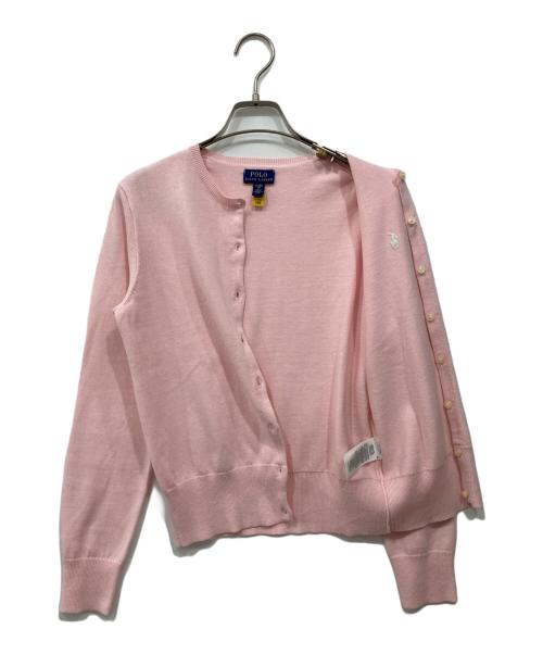 POLO RALPH LAUREN（ポロ・ラルフローレン）POLO RALPH LAUREN (ポロ・ラルフローレン) ニットカーディガン ピンク サイズ:XLの古着・服飾アイテム
