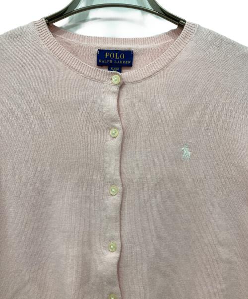 POLO RALPH LAUREN（ポロ・ラルフローレン）POLO RALPH LAUREN (ポロ・ラルフローレン) ニットカーディガン ピンク サイズ:XLの古着・服飾アイテム