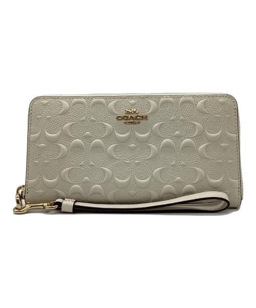 COACH（コーチ）COACH (コーチ) ラウンドジップウォレット アイボリーの古着・服飾アイテム
