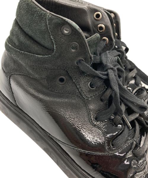 BALENCIAGA（バレンシアガ）BALENCIAGA (バレンシアガ) エナメルハイカットスニーカー ブラック サイズ:39の古着・服飾アイテム