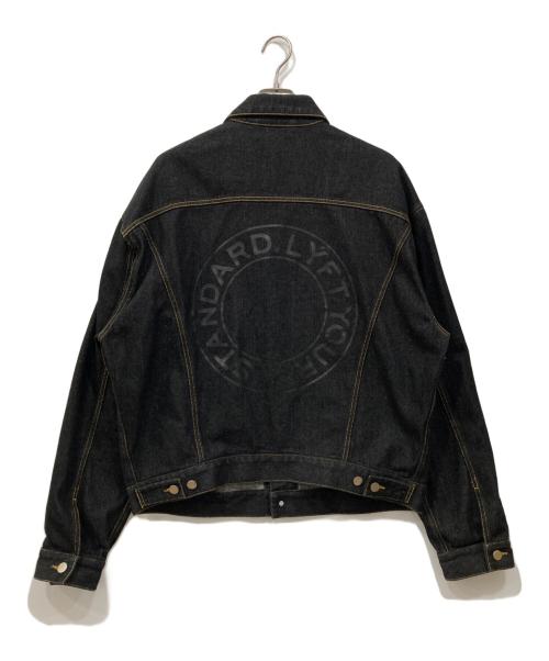 Lyft（リフト）Lyft (リフト) BACK EMBLEM DENIM JACKET ブラック サイズ:Lの古着・服飾アイテム