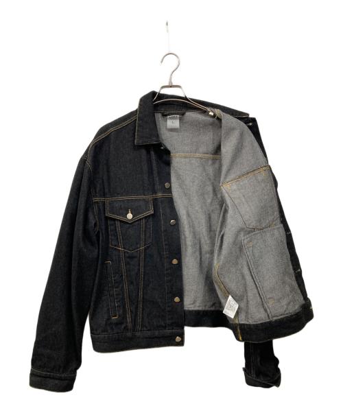 Lyft（リフト）Lyft (リフト) BACK EMBLEM DENIM JACKET ブラック サイズ:Lの古着・服飾アイテム
