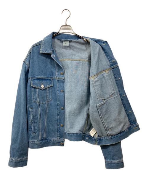 Lyft（リフト）LYFT (リフト) BACK EMBLEM DENIM JACKET インディゴ サイズ:Lの古着・服飾アイテム