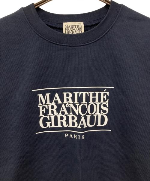 MARITHE+FRANCOIS GIRBAUD（マリテフランソワジルボー）MARITHE+FRANCOIS GIRBAUD (マリテフランソワジルボー) クルーネックスウェット ネイビー サイズ:Mの古着・服飾アイテム
