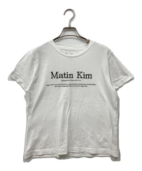 Matin Kim（マーティン・キム）Matin Kim (マーティン・キム) ロゴTシャツ ホワイト サイズ:Mの古着・服飾アイテム