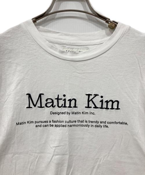 Matin Kim（マーティン・キム）Matin Kim (マーティン・キム) ロゴTシャツ ホワイト サイズ:Mの古着・服飾アイテム