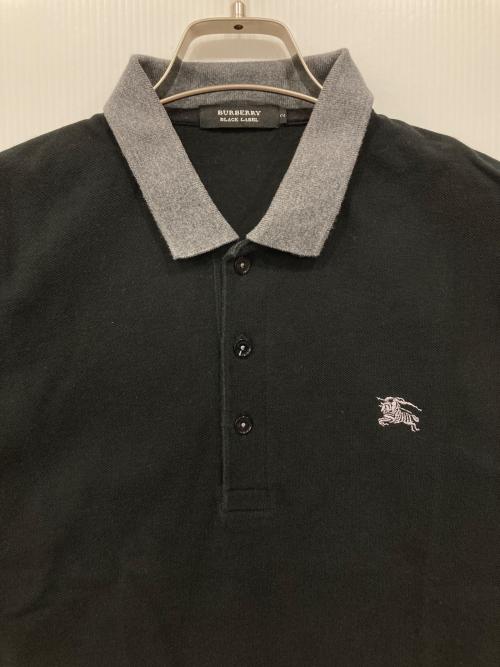 BURBERRY BLACK LABEL（バーバリーブラックレーベル）BURBERRY BLACK LABEL (バーバリーブラックレーベル) ポロシャツ ブラック サイズ:2の古着・服飾アイテム