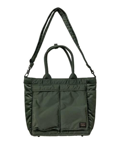PORTER（ポーター）PORTER (ポーター) TANKER TOTE BAG(L) グリーン 未使用品の古着・服飾アイテム