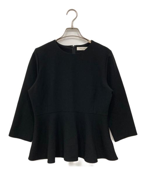 Demi-Luxe Beams（デミルクス ビームス）Demi-Luxe BEAMS (デミルクス ビームス) トリアセ ペプラム ブラウス ブラック サイズ:38の古着・服飾アイテム