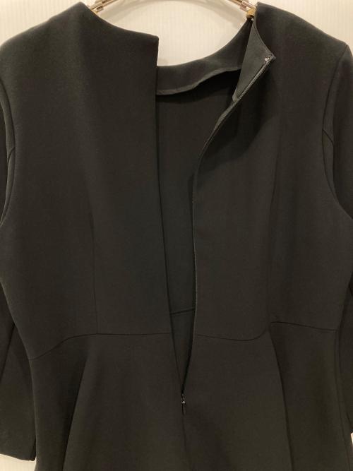 Demi-Luxe Beams（デミルクス ビームス）Demi-Luxe BEAMS (デミルクス ビームス) トリアセ ペプラム ブラウス ブラック サイズ:38の古着・服飾アイテム