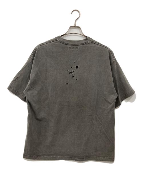 RE:NUMBER (N)INE（リナンバーナイン）RE:NUMBER (N)INE (リナンバーナイン) EMBLEM CLASH PIGMENT BIO TEE グレー サイズ:3の古着・服飾アイテム