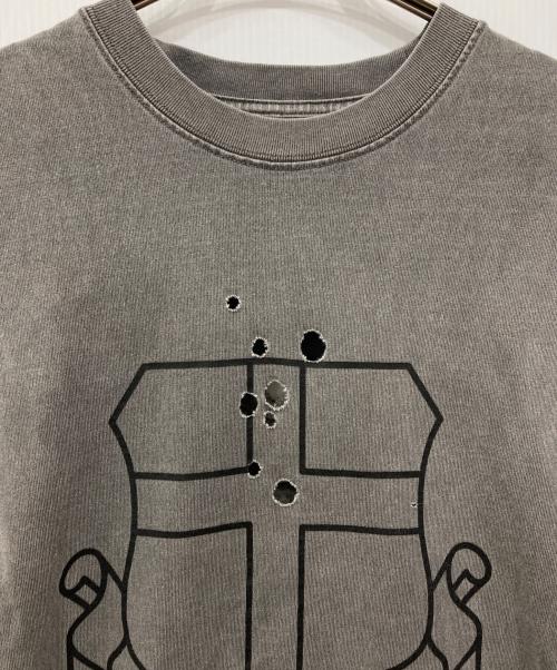 RE:NUMBER (N)INE（リナンバーナイン）RE:NUMBER (N)INE (リナンバーナイン) EMBLEM CLASH PIGMENT BIO TEE グレー サイズ:3の古着・服飾アイテム