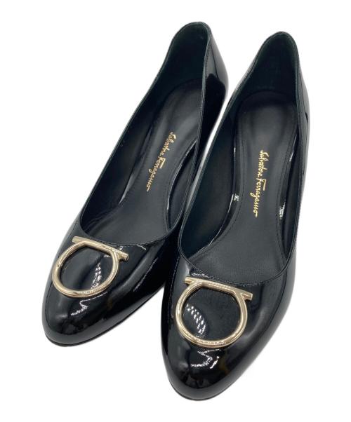 Salvatore Ferragamo（サルヴァトーレ フェラガモ）Salvatore Ferragamo (サルヴァトーレ フェラガモ) ガンチーニパンプス ブラック サイズ:6Dの古着・服飾アイテム