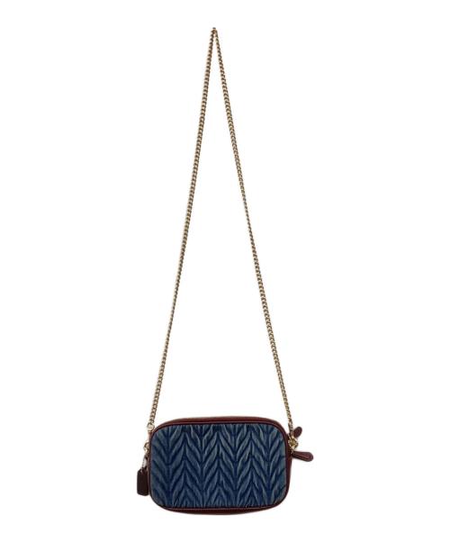 COACH（コーチ）COACH (コーチ) ギャザード チェーン クロスボディーバッグ インディゴの古着・服飾アイテム