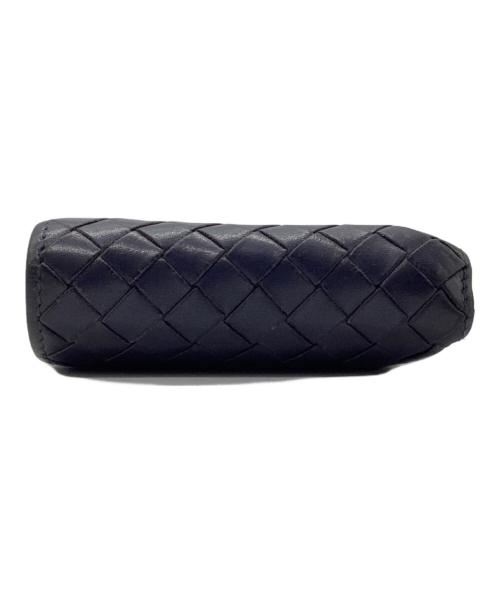 BOTTEGA VENETA（ボッテガベネタ）BOTTEGA VENETA (ボッテガベネタ) イントレチャート 2つ折財布 ネイビーの古着・服飾アイテム