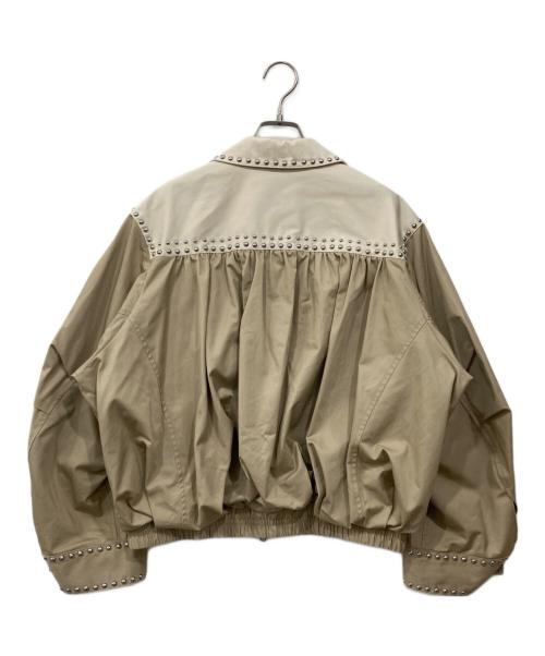 CLANE（クラネ）CLANE (クラネ) ダブルカラースタッズドリズラージャケット ベージュ サイズ:1の古着・服飾アイテム