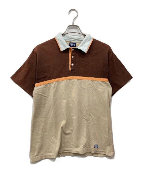 stussy（ステューシー）stussy (ステューシー) ポロシャツ ブラウン サイズ:Mの古着・服飾アイテム