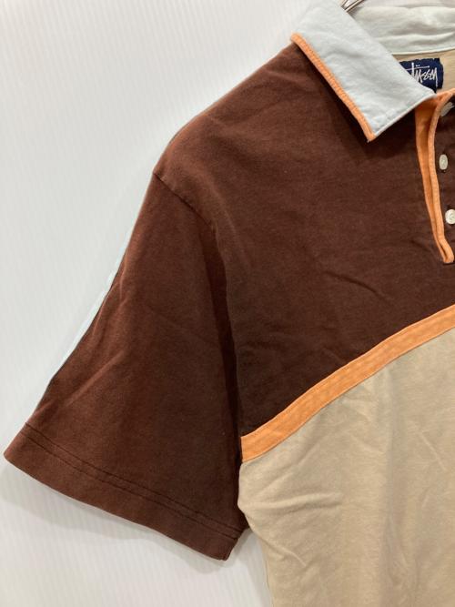 stussy（ステューシー）stussy (ステューシー) ポロシャツ ブラウン サイズ:Mの古着・服飾アイテム
