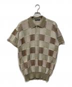 ISSEY MIYAKE MENイッセイミヤケメン）の古着「リネンコットン ニットポロシャツ」｜ベージュ