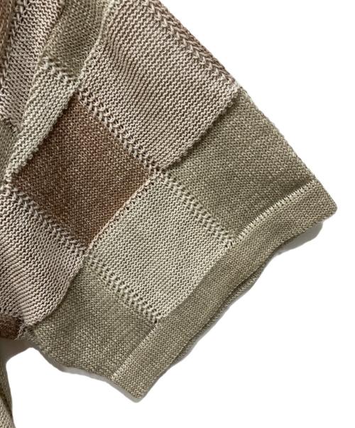 ISSEY MIYAKE MEN（イッセイミヤケメン）ISSEY MIYAKE MEN (イッセイミヤケメン) リネンコットン ニットポロシャツ ベージュ サイズ:Freeの古着・服飾アイテム