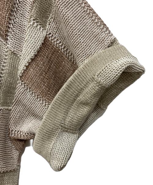 ISSEY MIYAKE MEN（イッセイミヤケメン）ISSEY MIYAKE MEN (イッセイミヤケメン) リネンコットン ニットポロシャツ ベージュ サイズ:Freeの古着・服飾アイテム