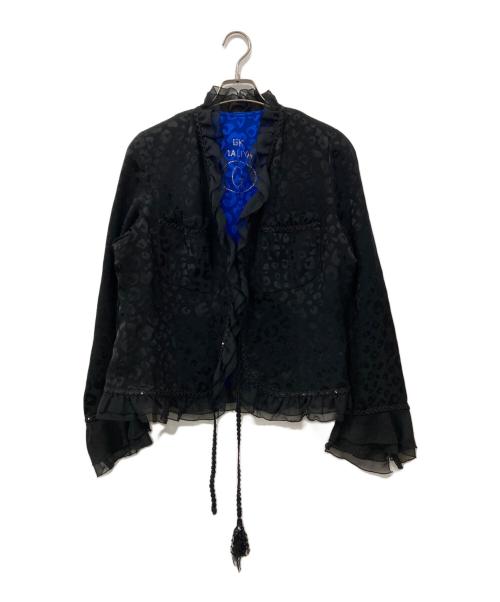 GKITALIYA（イタリヤ）GKITALIYA (イタリヤ) レオパード柄ジャケット ブラック サイズ:15の古着・服飾アイテム
