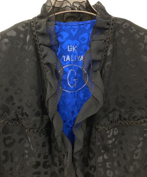 GKITALIYA（イタリヤ）GKITALIYA (イタリヤ) レオパード柄ジャケット ブラック サイズ:15の古着・服飾アイテム