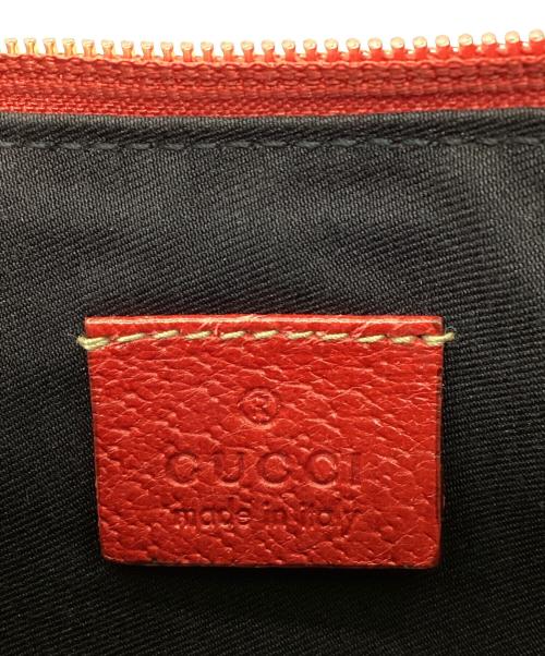 GUCCI（グッチ）GUCCI (グッチ) GGキャンバスアクセサリーポーチ レッド×ベージュの古着・服飾アイテム