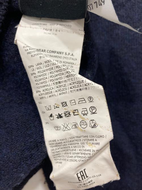 STONE ISLAND（ストーンアイランド）STONE ISLAND (ストーンアイランド) ワッペンロゴクルーネックニット ネイビー サイズ:Lの古着・服飾アイテム