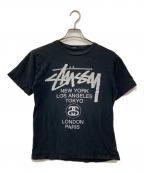 stussyステューシー）の古着「Tシャツ」｜ブラック
