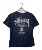stussyステューシー）の古着「プリントTシャツ」｜ネイビー