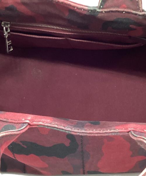 PRADA（プラダ）PRADA (プラダ) 2WAYカナパカモフラトートバッグ レッドの古着・服飾アイテム