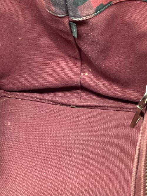 PRADA（プラダ）PRADA (プラダ) 2WAYカナパカモフラトートバッグ レッドの古着・服飾アイテム