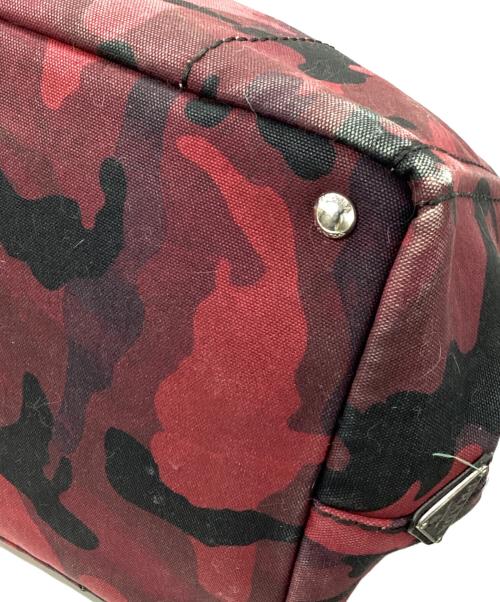 PRADA（プラダ）PRADA (プラダ) 2WAYカナパカモフラトートバッグ レッドの古着・服飾アイテム